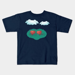 HEARTS IN THE CLOUDS Kids T-Shirt